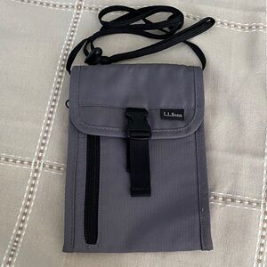 L.L. Bean Charcoal Belt Bag with Black Strap